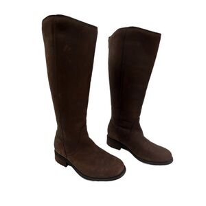 UGG Brown Leather Seldon Tall Round Toe Riding Boots Size 7 Women's